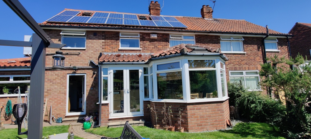 Original solar installation and complex, leaky conservatory roof